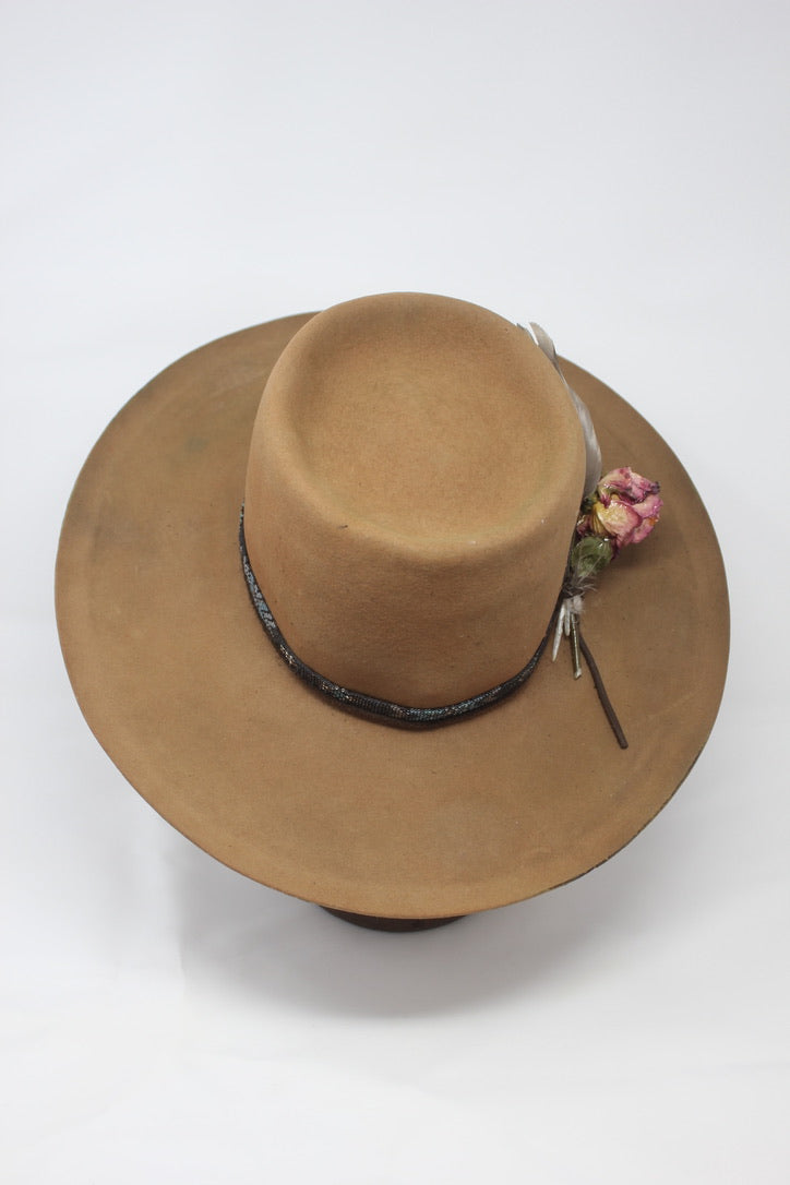 Ready to Ship Lone Hawk Hat "Telescope Top" Size 7 - 7 1/8