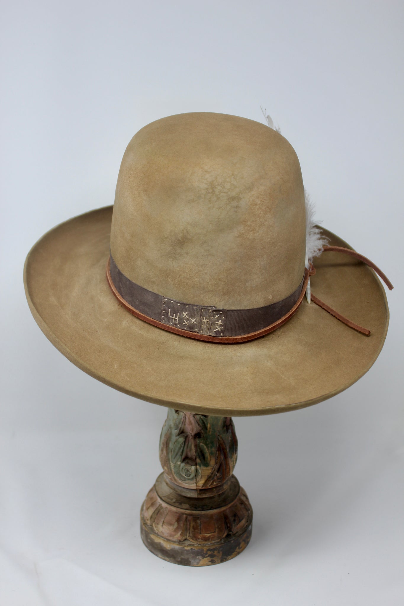 Ready to Ship 1940s Open Crown Lone Hawk Hat 7 1/8