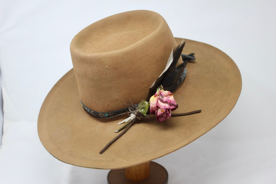 Ready to Ship Lone Hawk Hat "Telescope Top" Size 7 - 7 1/8