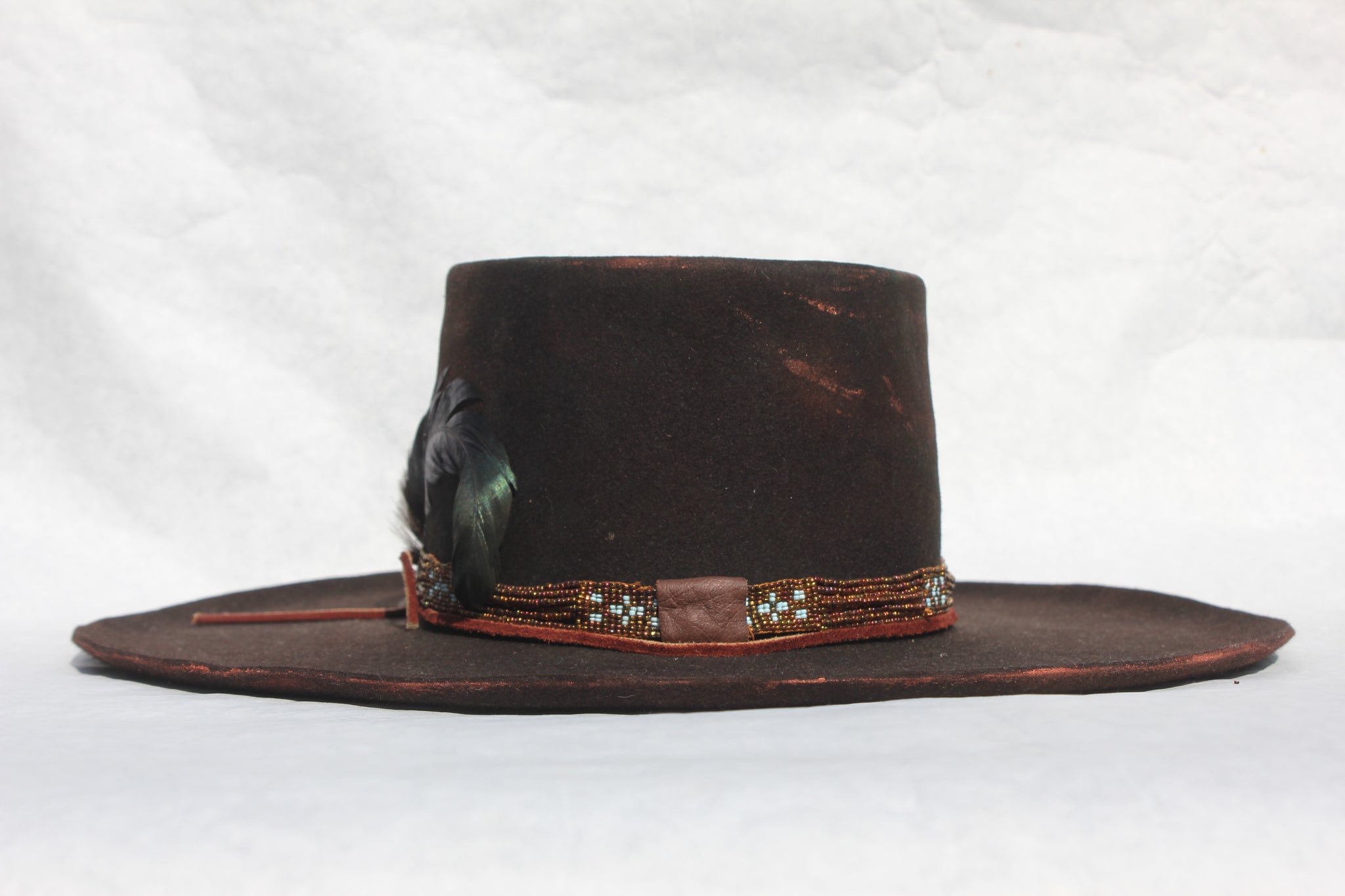 "The Lone Hawk Copper Savannah" Custom Handmade Lone Hawk Hat