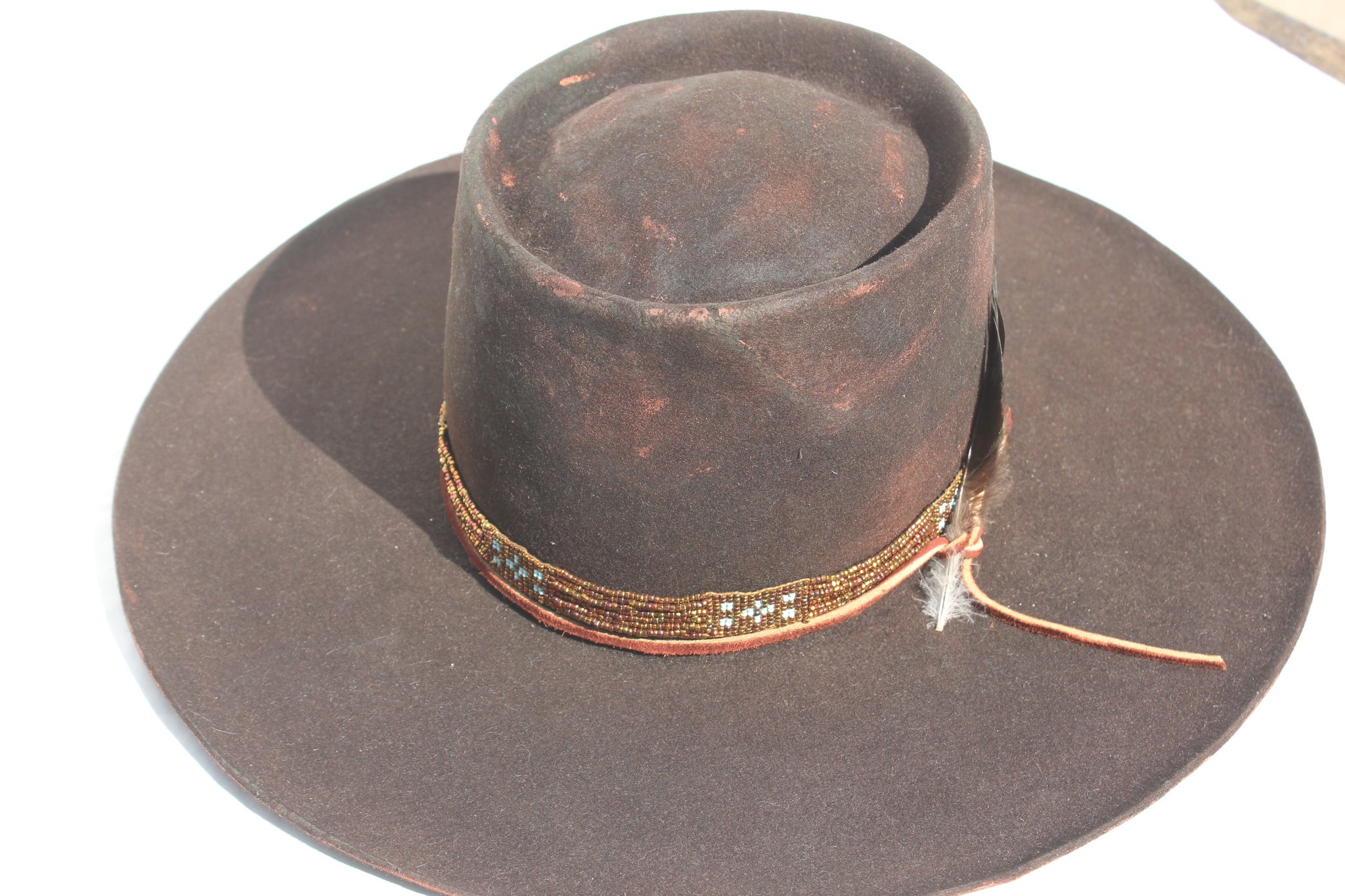 "The Lone Hawk Copper Savannah" Custom Handmade Lone Hawk Hat