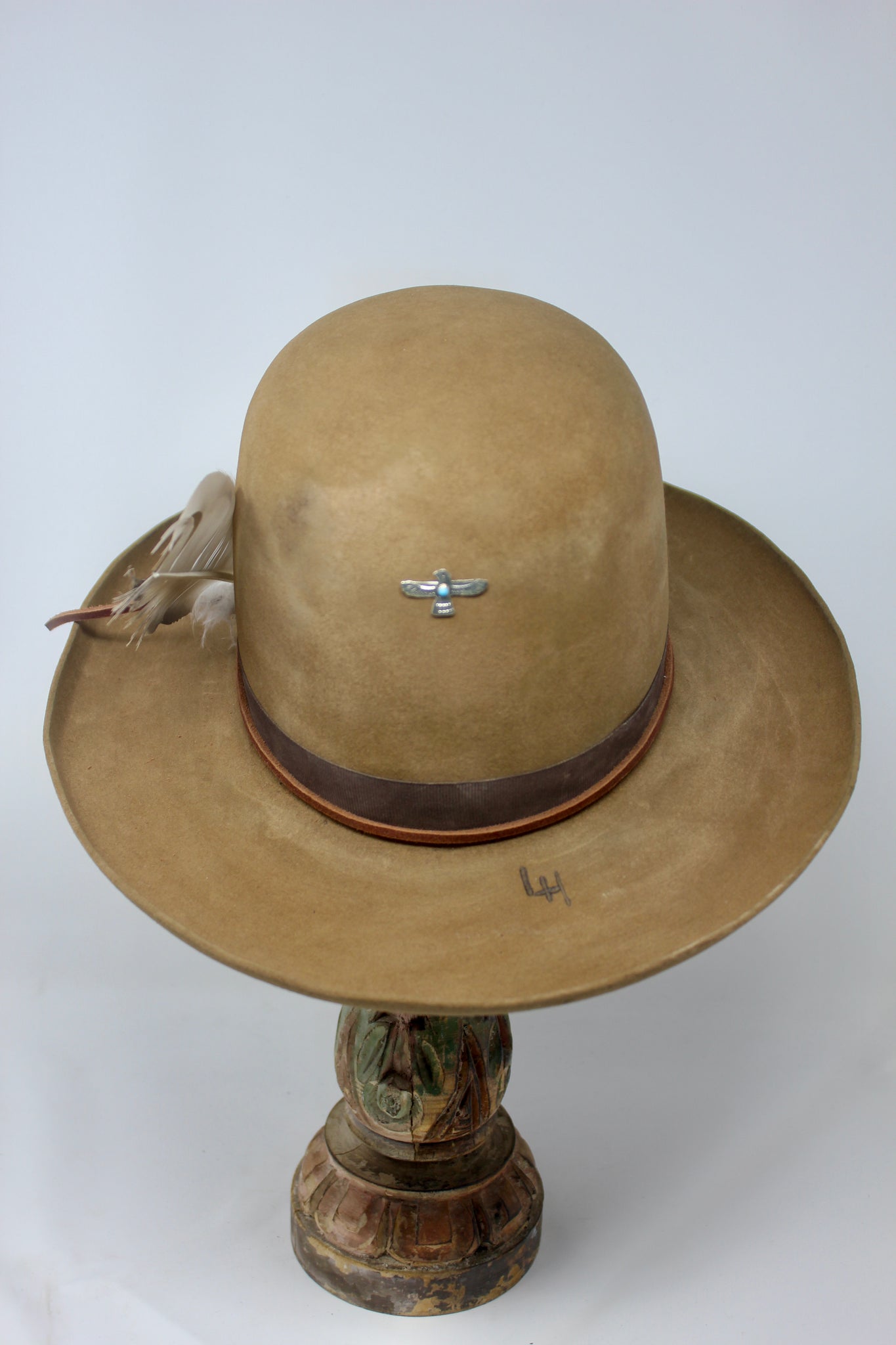 Ready to Ship 1940s Open Crown Lone Hawk Hat 7 1/8