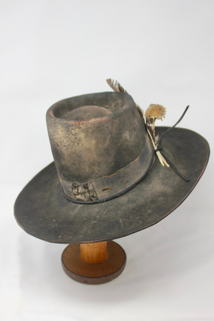 Lone Hawk "The Kid" One of A Kind Handmade Beaver Hat