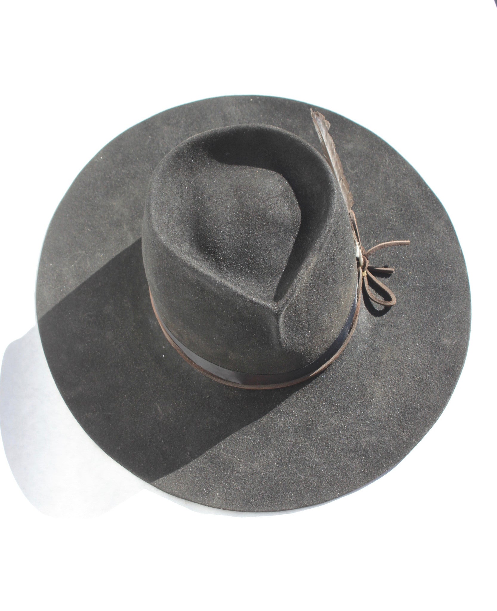 "The Rambler" Classic Pinched Crown with Flat Brim