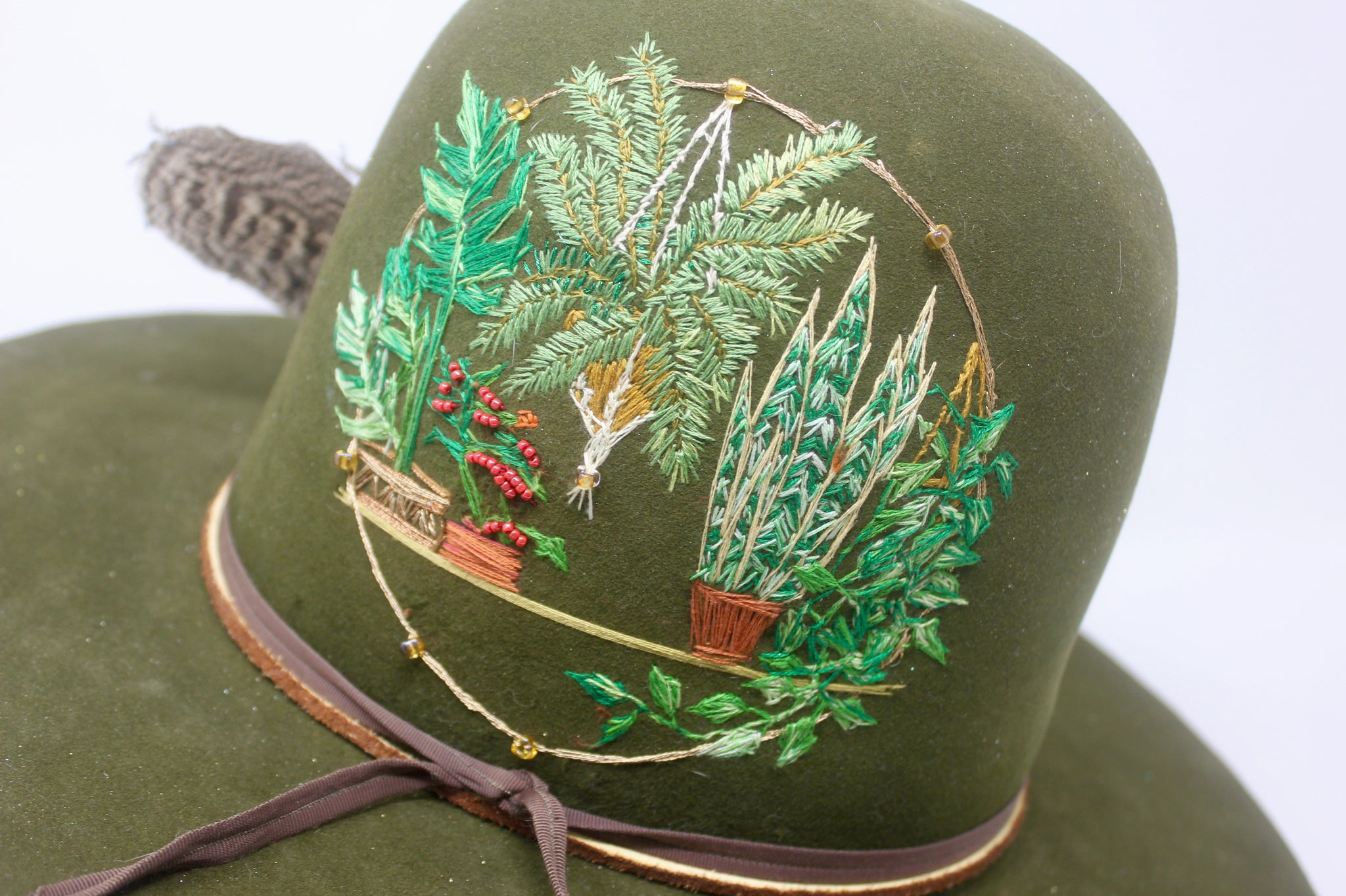 "The Earth Mamma" Hand Embroidered Handmade Custom Hat