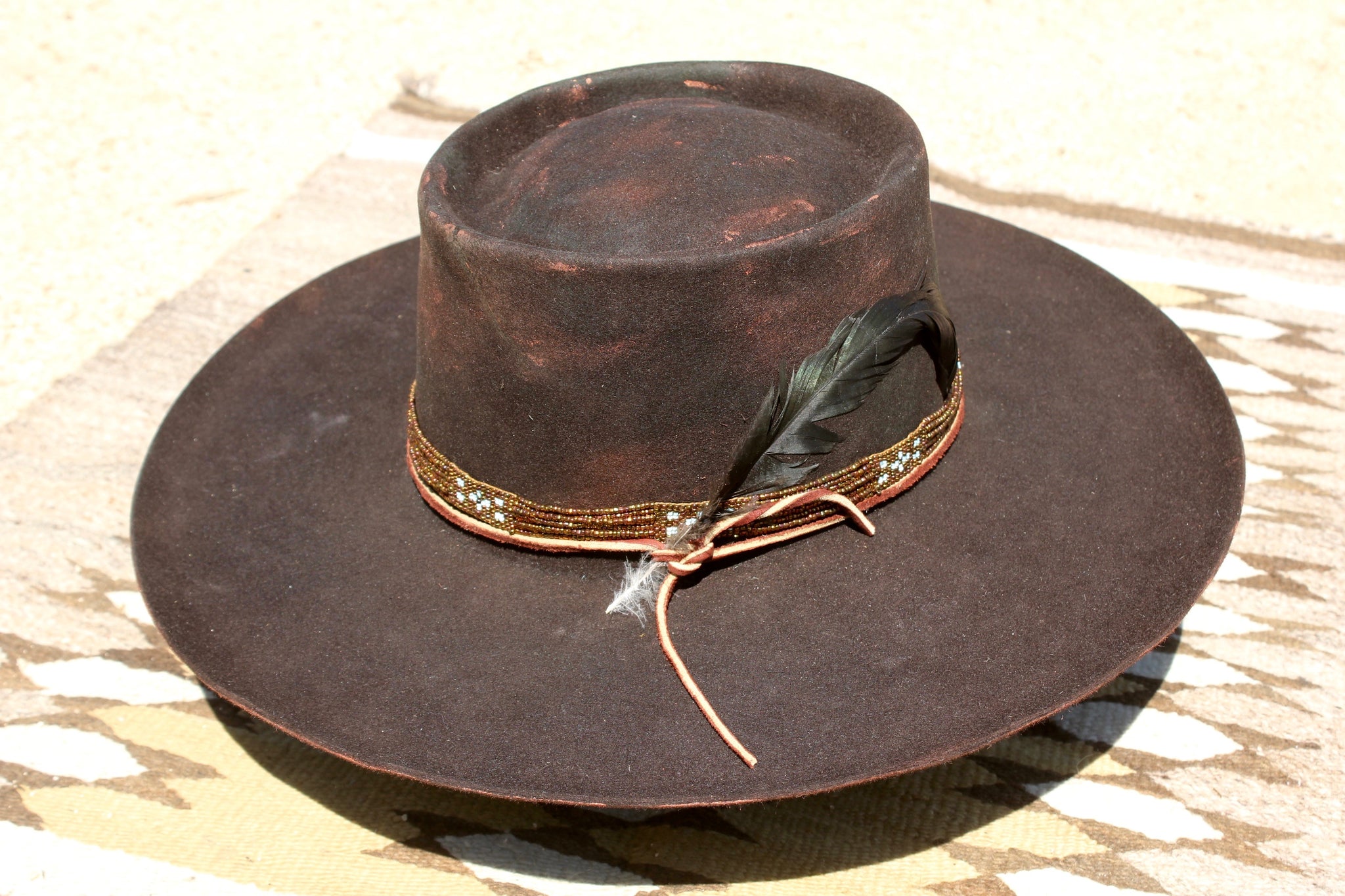 "The Lone Hawk Copper Savannah" Custom Handmade Lone Hawk Hat