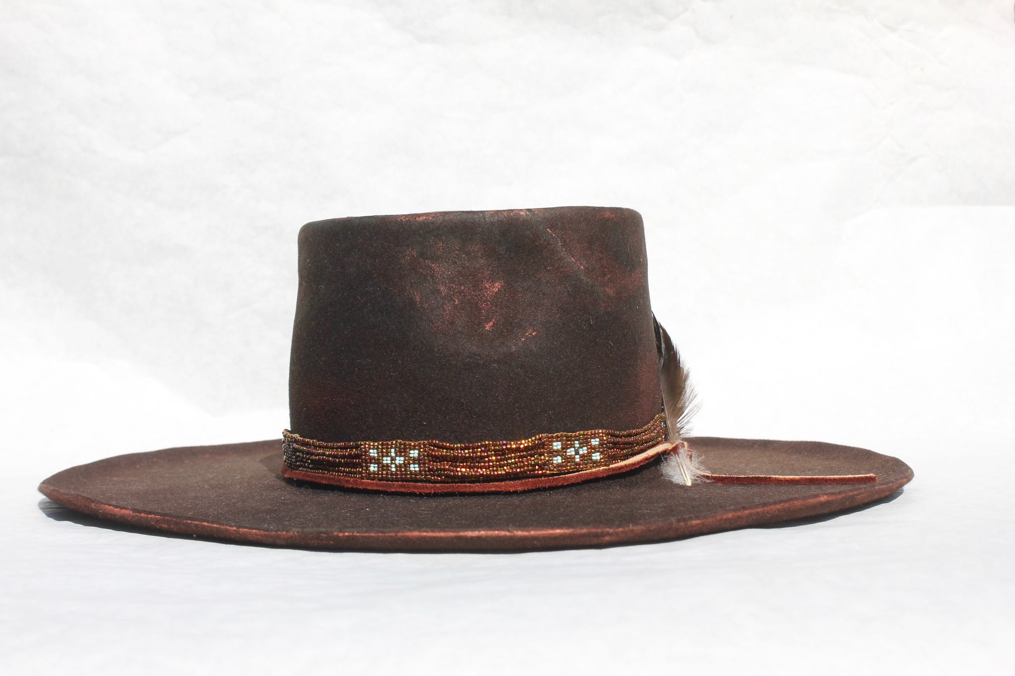 "The Lone Hawk Copper Savannah" Custom Handmade Lone Hawk Hat