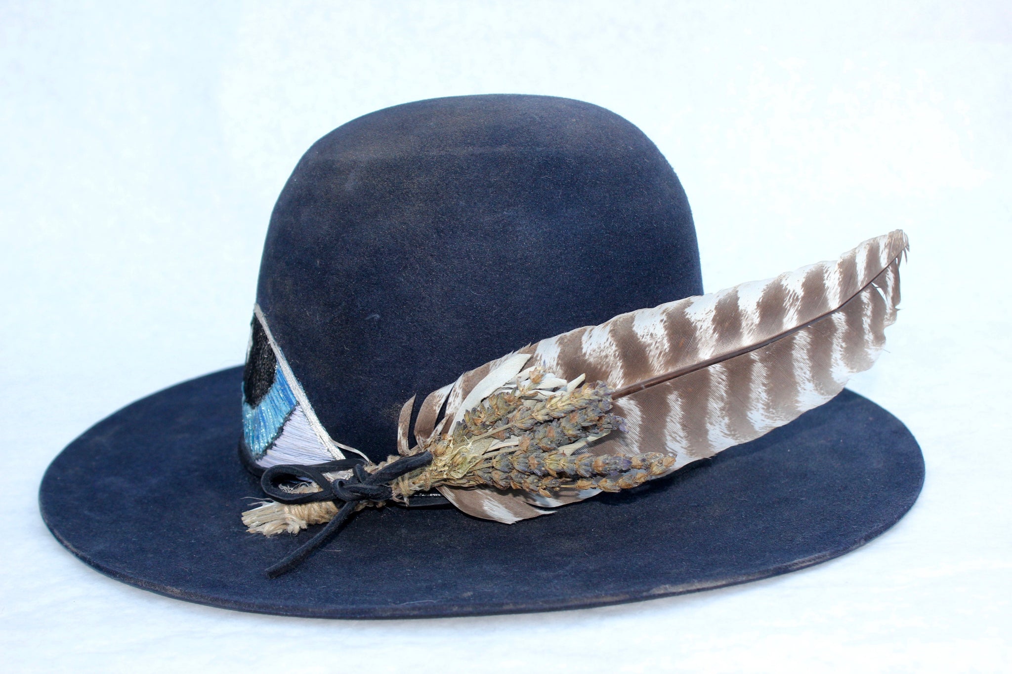 "The Eye of Enlightenment" Embroidered One-of-A-Kind Lone Hawk Hat